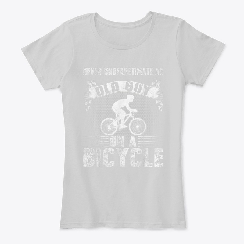 Vintage  Old Guy On A Bicycle Cycling