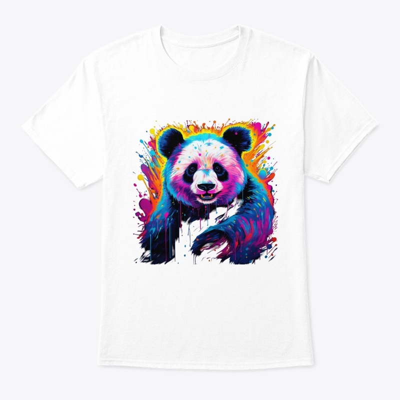 Creative Panda Paint Splash Tee