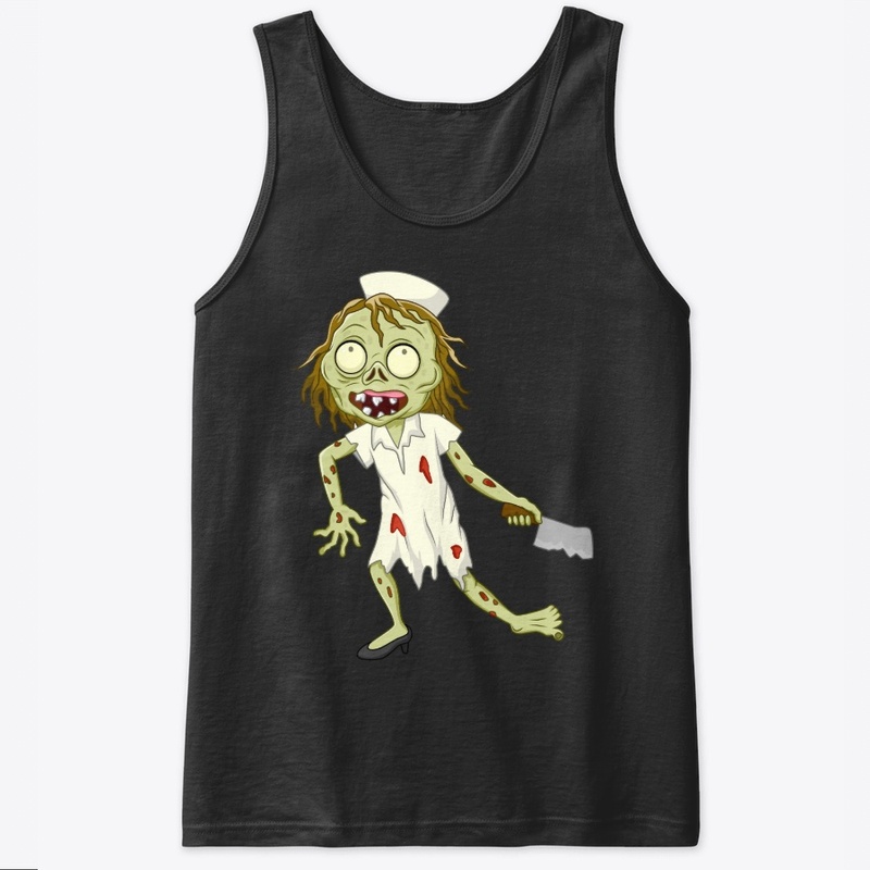 Zombie Nurse Drawing Tri-blend T-Shirt