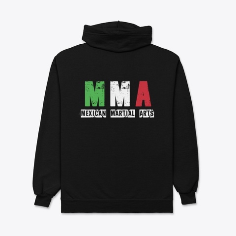 Mexican Martial Arts Zip Hoodie Black áo T-Shirt Back