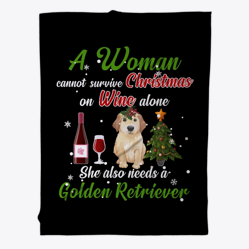 Survive Xmas On Wine, Golden Retriever