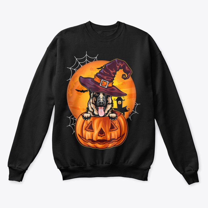 Funny German Shepherd Pumpkin Halloween 