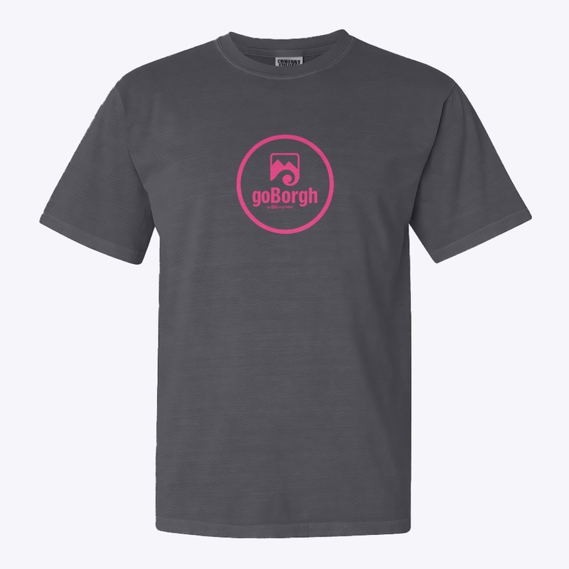 goBorgh circle logo hot pink
