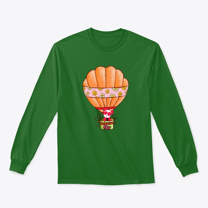 Flying teddy in the sky