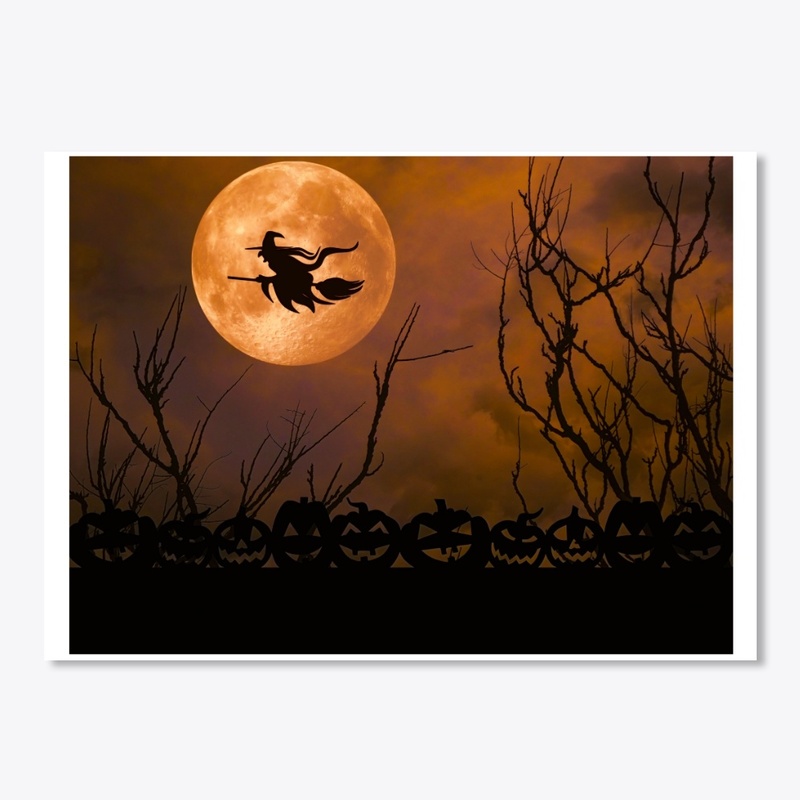 WITCHY RIDING THE ORANGE MOON