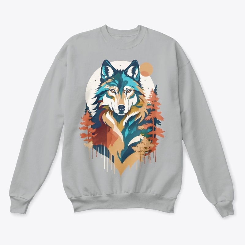 Wolf Shirt Wednesday - Pastel Fall Wolf