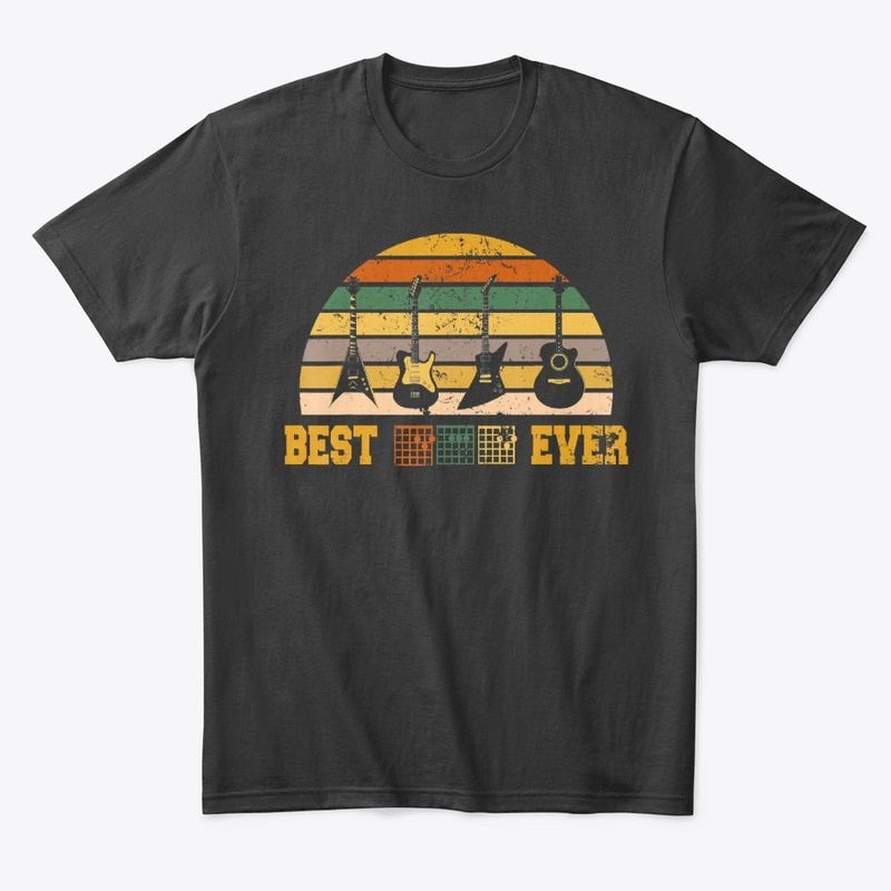 Best Guitar Dad Ever Shirt Music Guitar