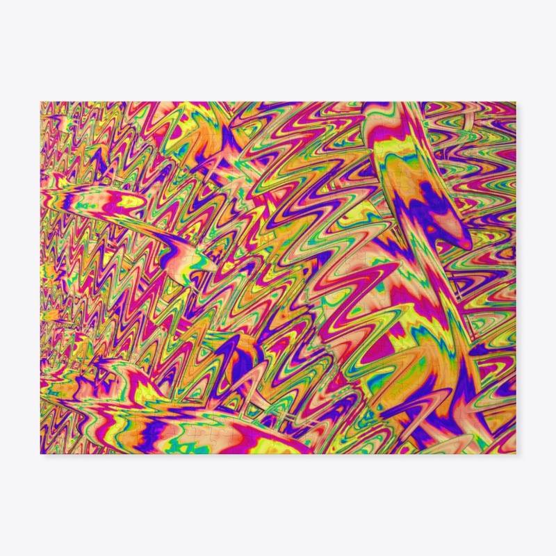 Psychedelic Colorful Neon Abstract Art