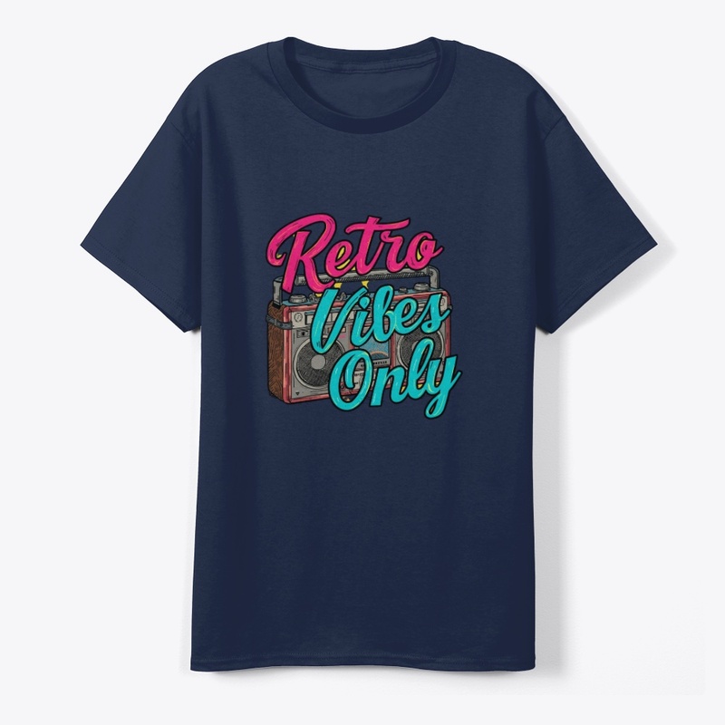 Retro Vibes Only Boombox Design
