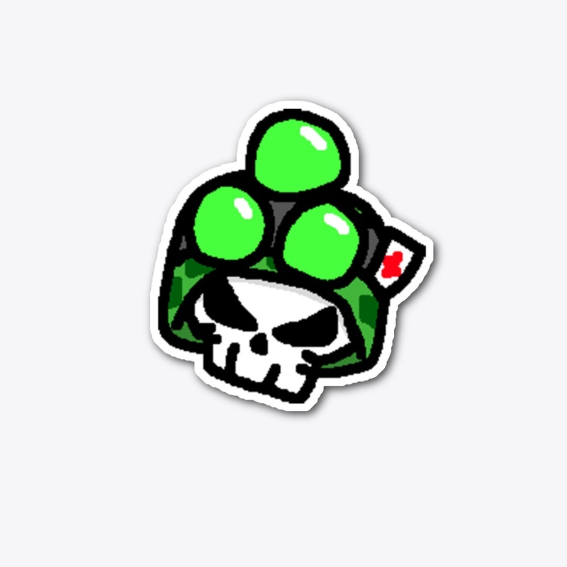 Hungry Bones skull Sticker