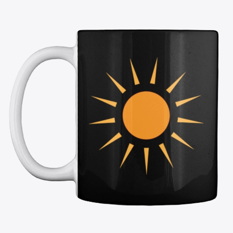 The sun shines yellow