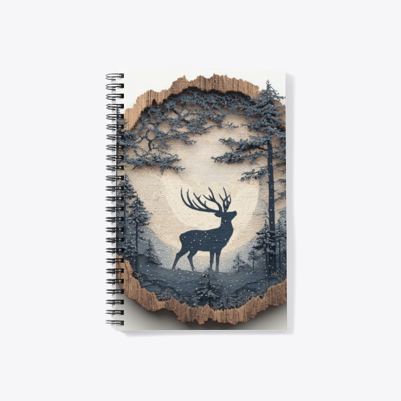 Rustic Deer Forest Wood Medallion Art