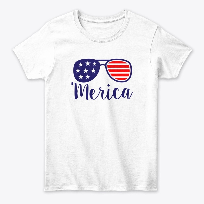 American Flag Merica Sunglasses T Shirt