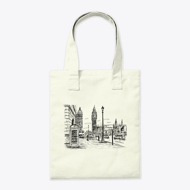 London Telephone Boot Tote Bag