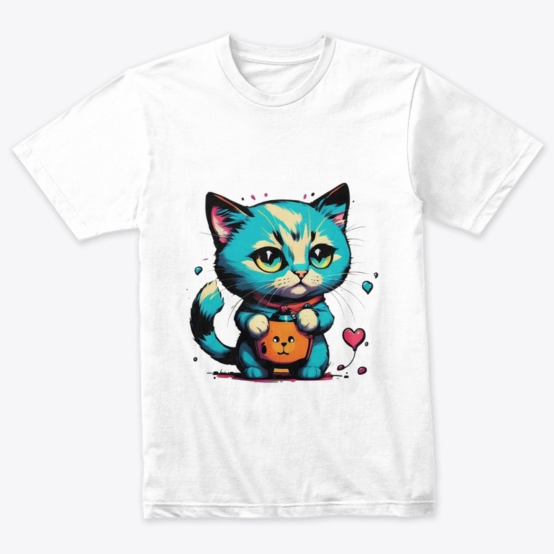 cute cat with bag 