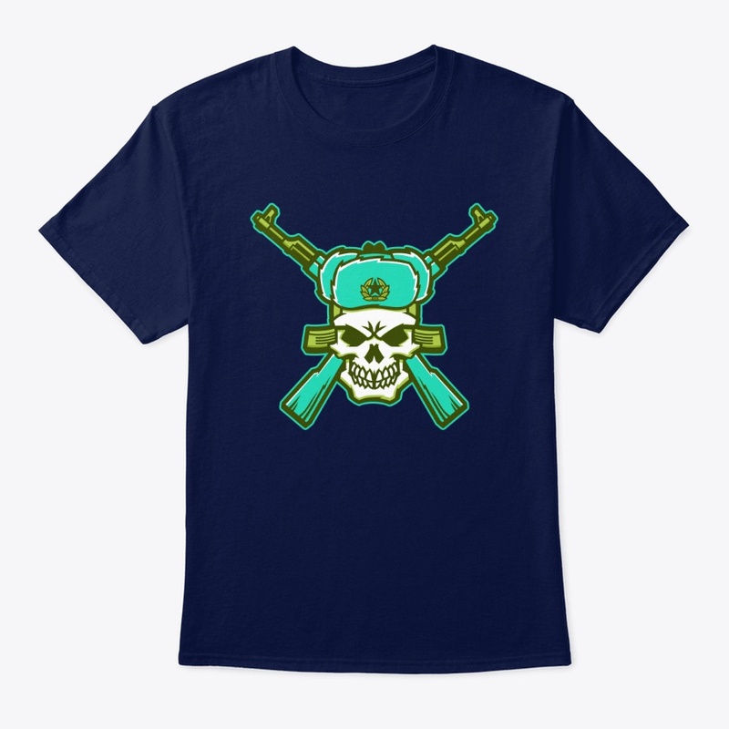 Green Skull with guns tshirt design 2020