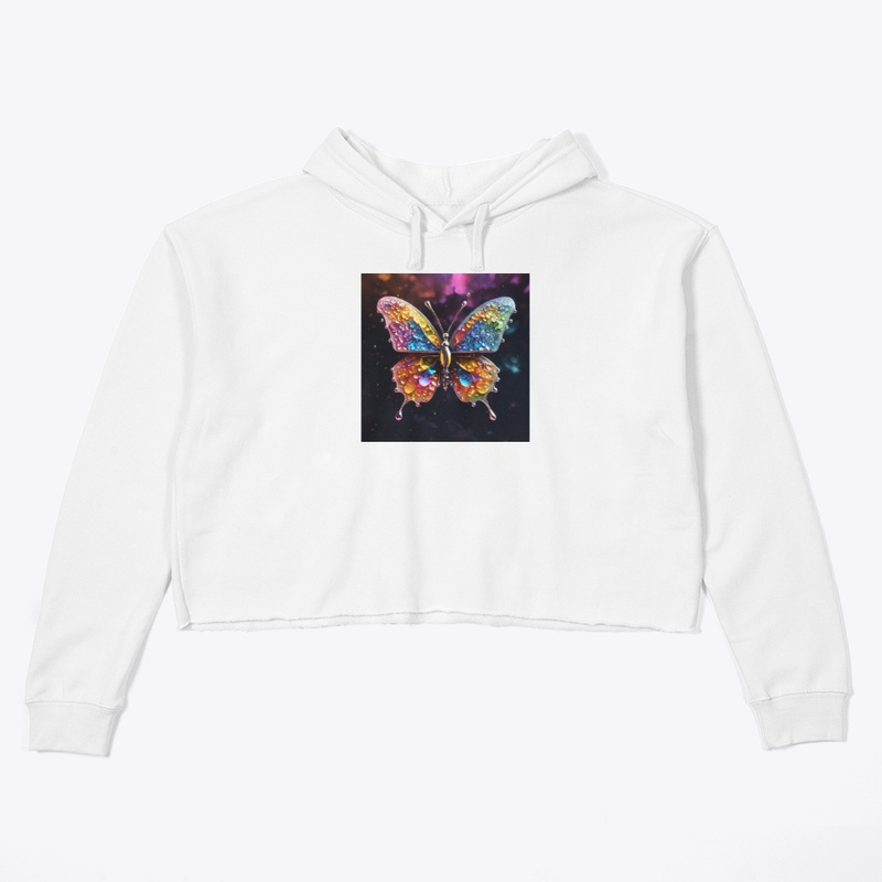Printed crop hoodie 