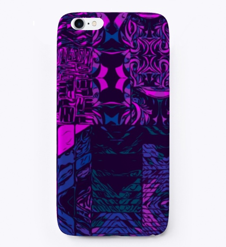 Purple Blue Unique Abstract Pattern 