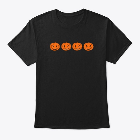 Pumpkin Halloween Gifts Black T-Shirt Front
