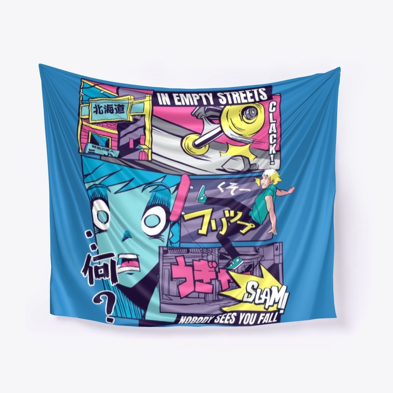 Anime Vaporwave Skater Fall Comic