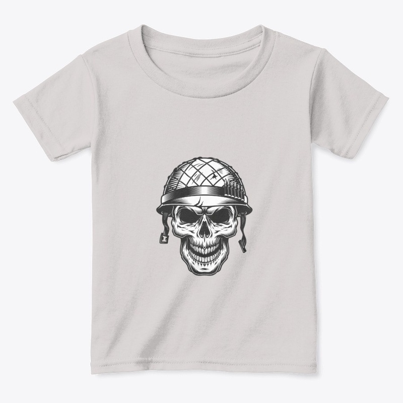 Skull in Soldier Helmet
