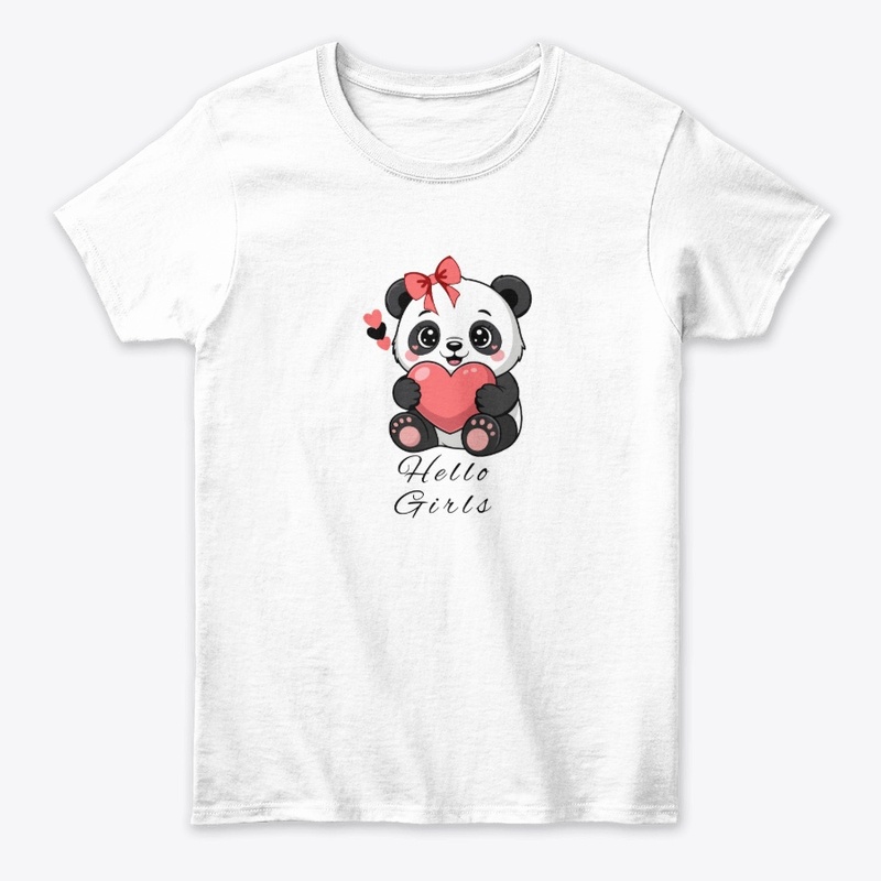 Hello Girls and Cute Panda
