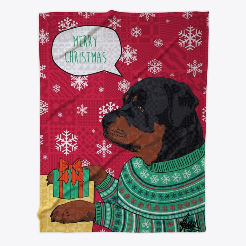 Rottweiler Merry Christmas 