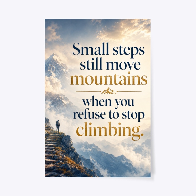 Keep Climbing Quote Print