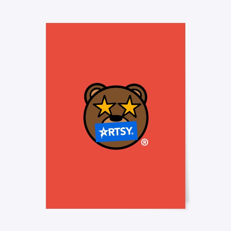 Artsy Bear Basic Logo Art Print