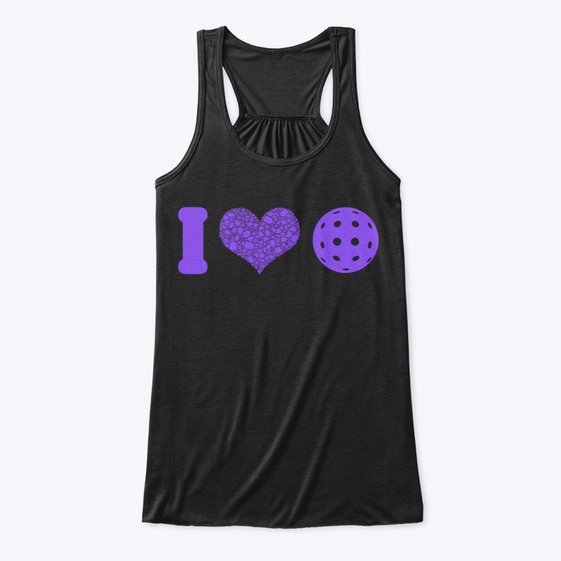 I heart pickleball electric purple