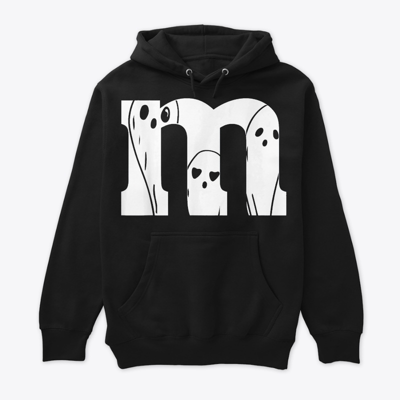 Halloween ghosts letter m