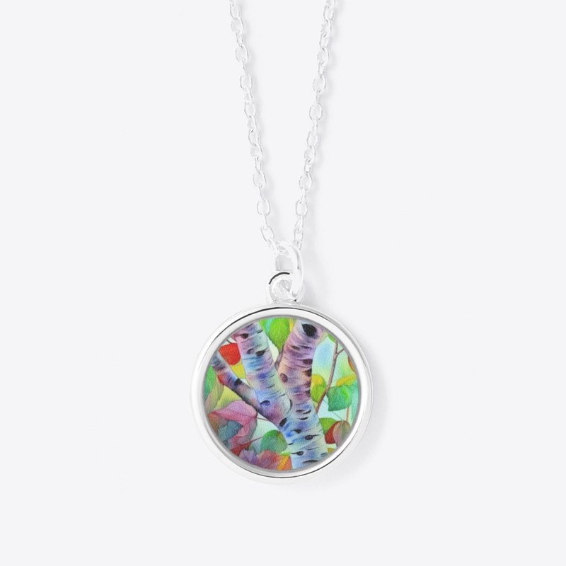 Prairie: Watercolor Aspen Necklace 