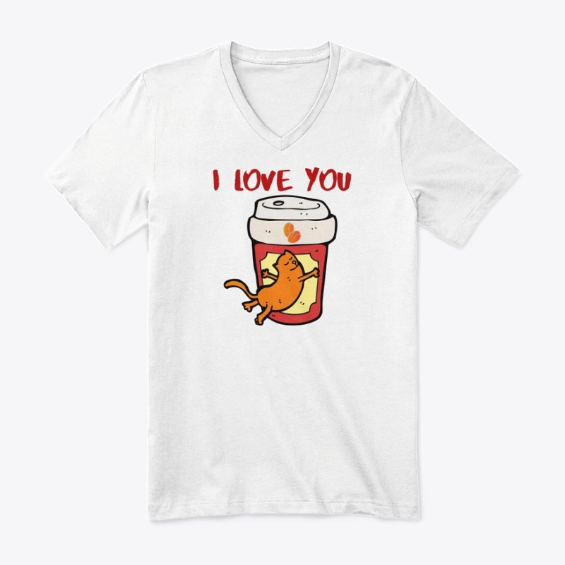 I Love Coffee Cat