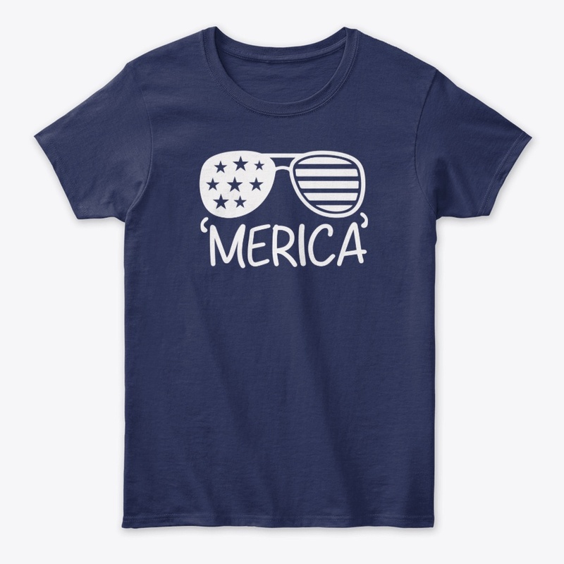 Funny Merica Sunglasses Tee Shirt Mens