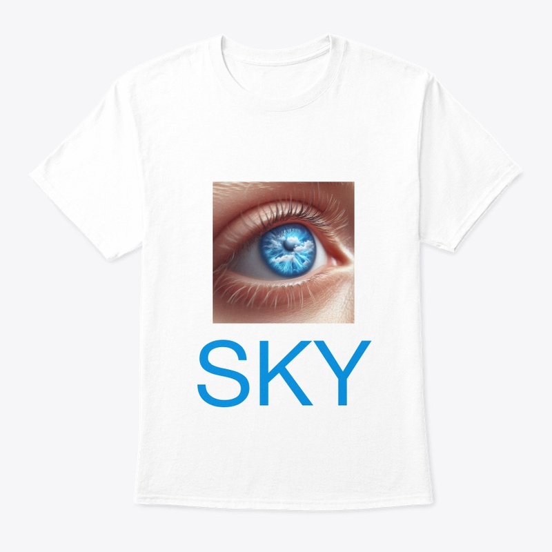 Eye looking up to the sky