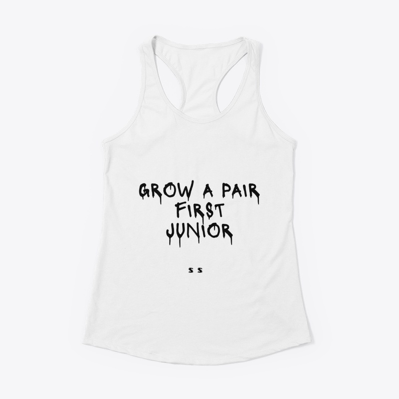 Grow a Pair First Jnior - Women's Racerback Tank