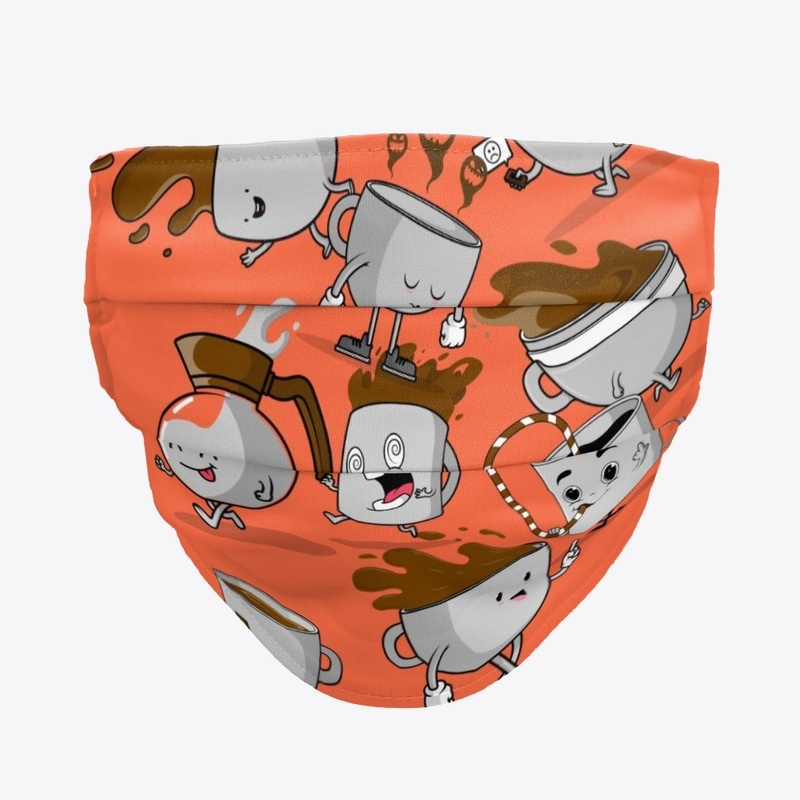 Funny Coffee Cups Mask