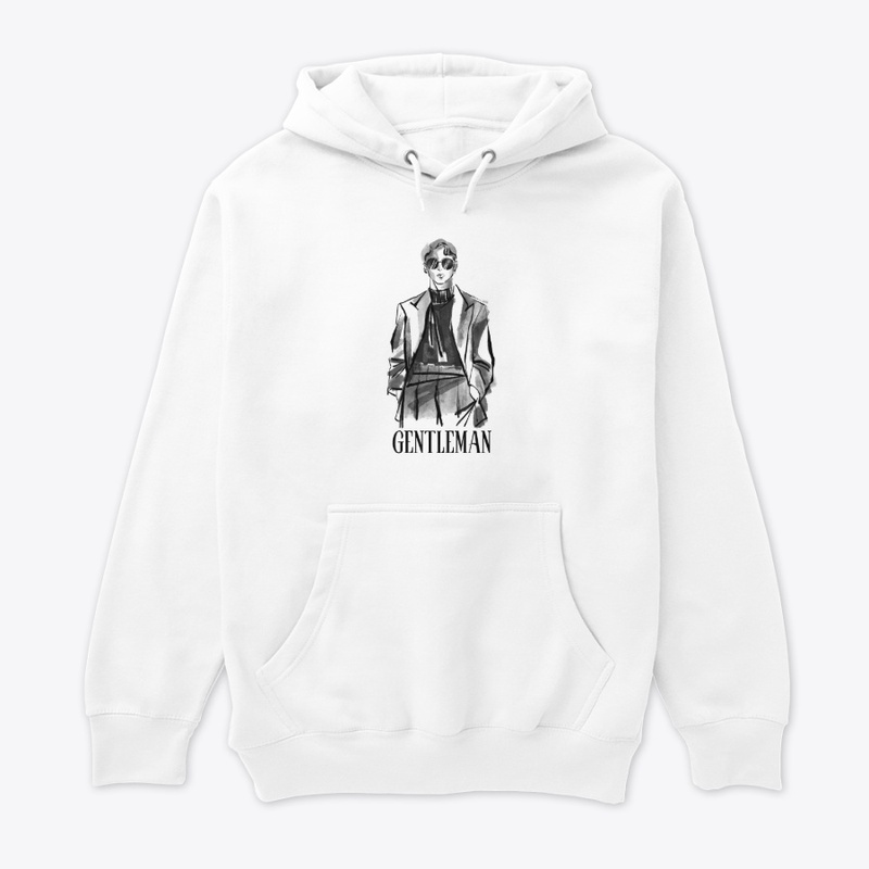 Gentleman Graphic White T-Shirt 