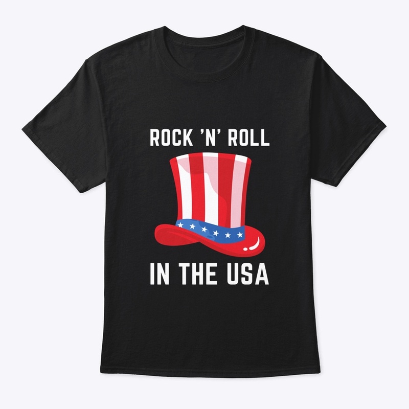 ROCK 'N' ROLL IN THE USA TOP HAT T-SHIRT