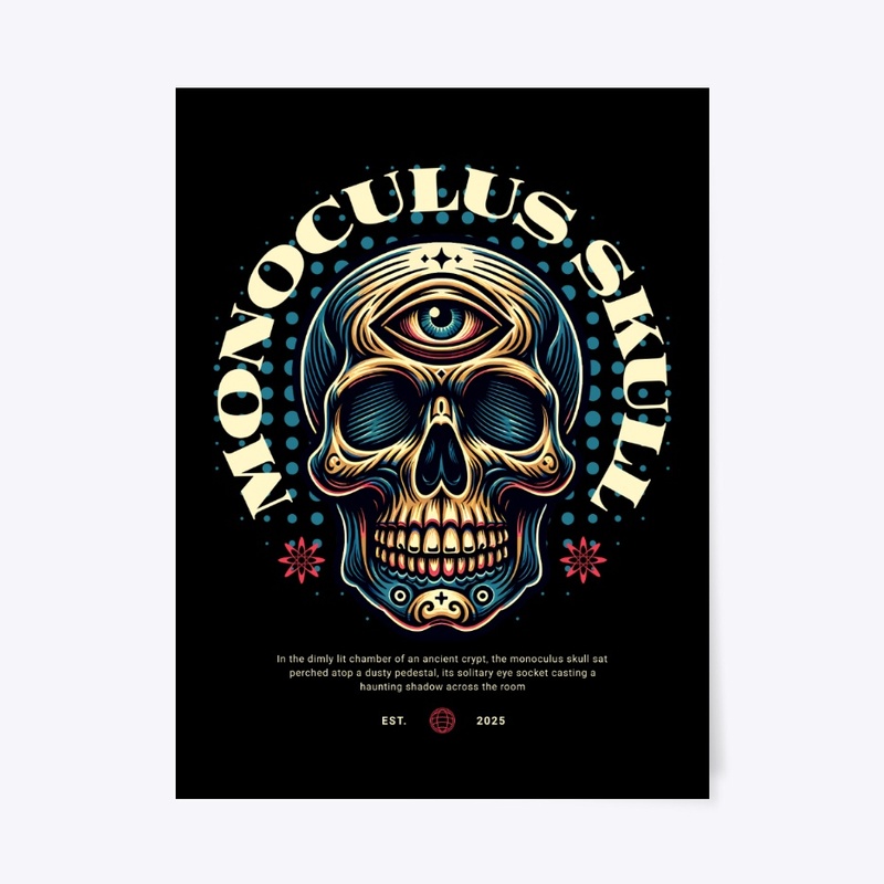 Monoculus Skull Creepy Eyeball Halloween