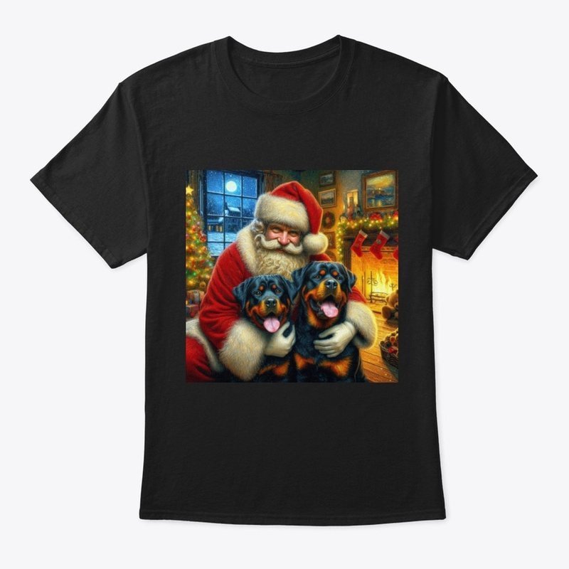 Santa with Rottweilers