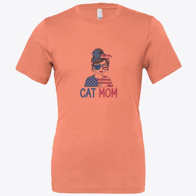 Patriotic Cat Mom - USA Style