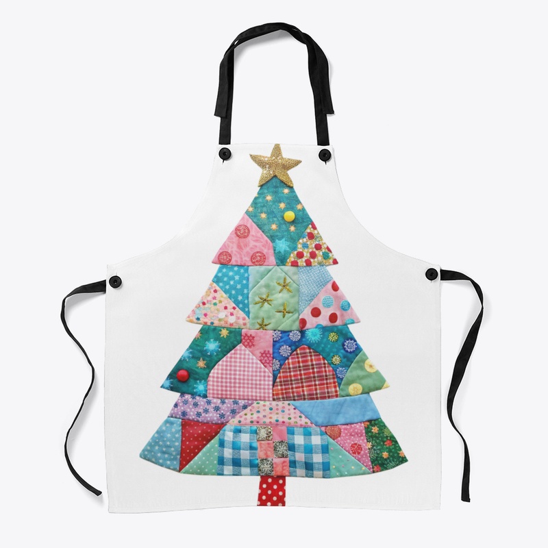Christmas tree made from leftover fabric