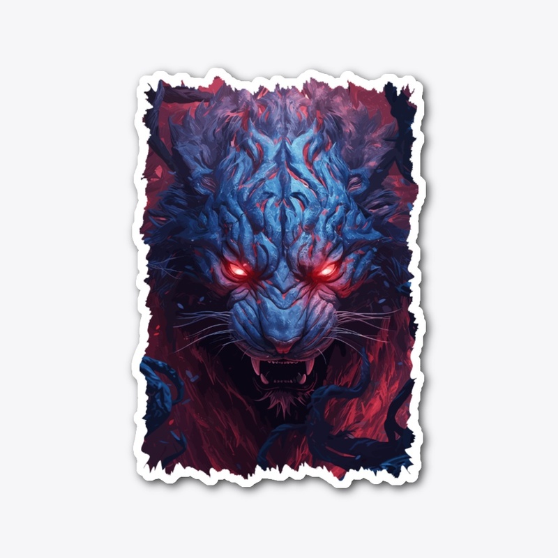 Magical Enchanted Tiger with Synthwave 