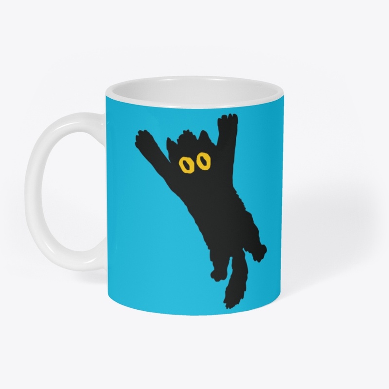 Panicky Cat — Wide-Eyed Minimal Art