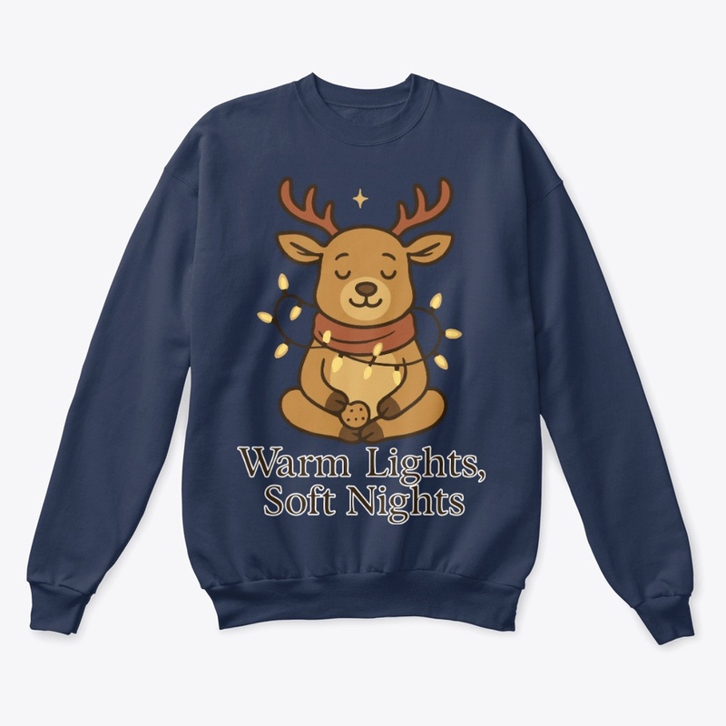 Warm Lights Soft Nights Cozy Reindeer
