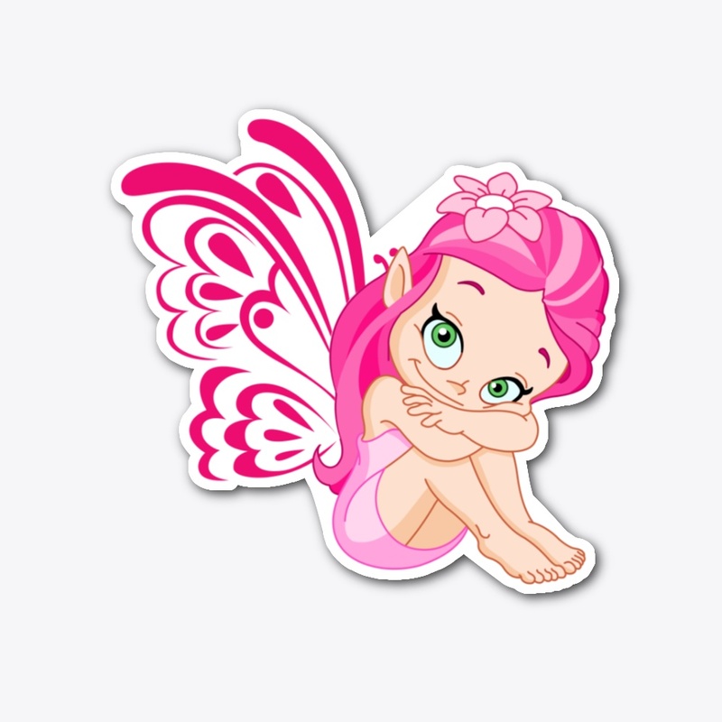 Cute Pink Fairy Butterfly Girl 