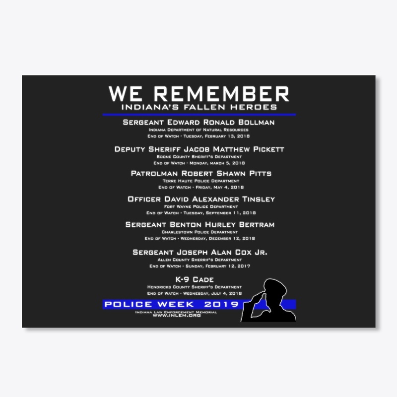 Indiana 2019 Police Week Products