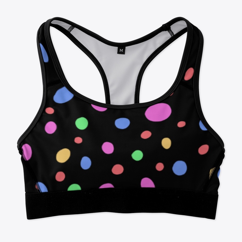 Coloured Dots on Black Background