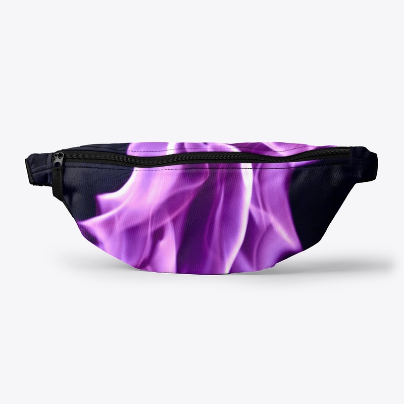 Purple Flame on Black Background